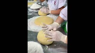 Making giant mooncakes for MidAutumn Festival they look deliciousmooncakes festive food [upl. by Yecies357]