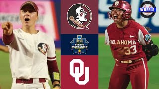 3 Florida State vs 1 Oklahoma  WCWS Finals Game 1  2023 College Softball Highlights [upl. by Iba]