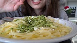 ASMR Vita Eating Basilico PastaDessert White KitKat [upl. by Alegre871]