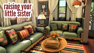 raising your little sister \\ The Sims 4 CC speed build [upl. by Anrehs936]