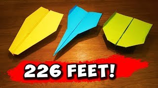 How To Make 5 EASY Paper Airplanes that FLY FAR [upl. by Pernick]