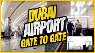 Dubai International Airport DXB Terminal 3 Walkthrough Gate A14 to C21 Transfer and Transit Guide [upl. by Asiralc]