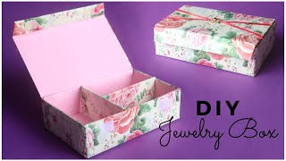 DIY Jewelry Box  How To Make Jewellery Box from Waste Cardboard  DIY Organizer [upl. by Girish]