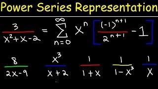 Power Series  Representation of Functions  Calculus 2 [upl. by Gnoix]