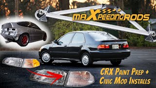 1989 CRX Rescue Part 10  Preparing for Paint  EG Civic Mods [upl. by Yblehs]