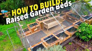 START to FINISH Raised beds  vegetable garden planters build [upl. by Oiredised]