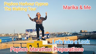 Paphos Marathon the preparations in full swing Kato Paphos Harbour Cyprus [upl. by Matt]