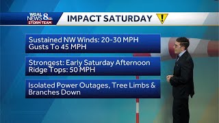 High winds could cause problems Saturday [upl. by Hsu]