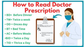 How to read Doctor Prescription  Medical Terms  Medical abbreviation [upl. by Jarlen]