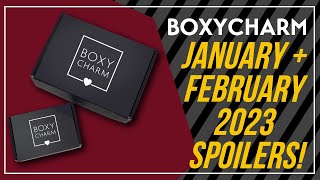 BOXYCHARM JANUARY amp FEBRUARY 2023 SPOILERS  BASE PREMIUM BOX CHOICE VARIATIONS amp SNEAK PEEKS [upl. by Sarat]