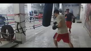 Some power Punchies On Heavy Bag By Lutfullah Boxer And Agha Mustafa Boxer [upl. by Burn]