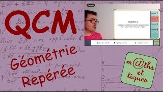 QCM  Géométrie repérée  Première [upl. by Dagny]