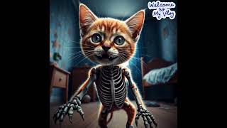 Can you Adopt this Cute Cat 😻👻 A TERRIFYING 🙀 CAT cat trending halloween scary creepy youtube [upl. by Nylac176]