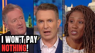 Piers Morgan Fights With black Panel White People Shouldnt Pay Reparations [upl. by Chin]