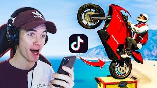 Recreating VIRAL GTA 5 STUNTS On Tik Tok [upl. by Mathilde13]