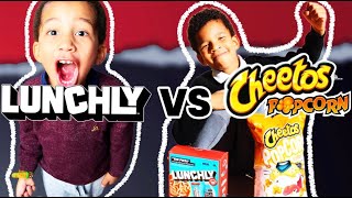 lunchly vs Cheetos popcorn  TASTE TEST👌 [upl. by Bonnes]