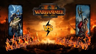 Aspiring Champions vs Halberdiers GREATEST DUELIST TW Warhammer 2 [upl. by Ainslee]