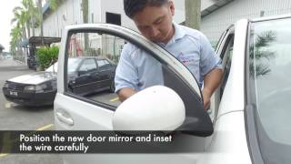 Perodua Myvi Door Mirror Installation Steps [upl. by Leciram]