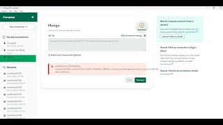 Error to Connecting a Compass and Atlas Cluster 2263424error10000438SSL routinesOPENSSLinten [upl. by Nnaid]