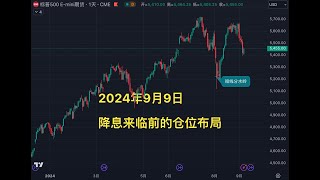 2024年9月9日 降息来临前的仓位布局 [upl. by Aihsoem57]