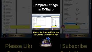 Comparing Strings in C  Learn How to Do It shorts short ytshorts csharp [upl. by Danyelle]