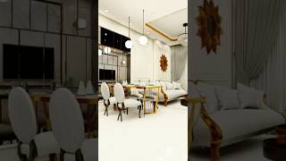 Modern Living Room and Dining Room shorts video [upl. by Euqinomahs]