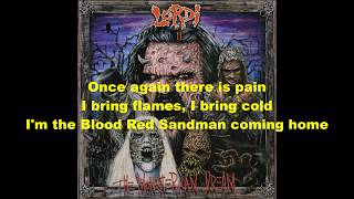 Lordi Blood Red Sandman Lyrics [upl. by Cahilly260]