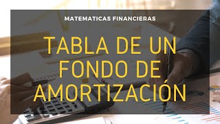 Tabla de un fondo de amortización en Excel [upl. by Jermaine992]