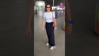 Sanya Malhotra Spotted At The Airport Heading For The Shoot Of Sunny Sanskari Ki Tulsi Kumari  N18S [upl. by Winni455]