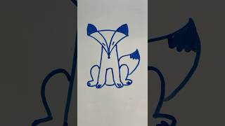 Fox drawing from V Alphabet  Fox drawing fox animal shorts art artist draw draw education [upl. by Alaekim841]