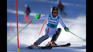 Kathrin Zettel wins slalom Aspen 2012 [upl. by Lyrehs]