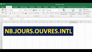 LA FONCTION NBJOURSOUVRESINTL sous excel [upl. by Mountford56]