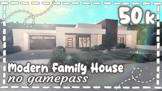 Bloxburg Build  Modern Family House no gamepass 50k [upl. by Kerrison]