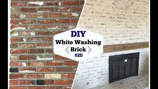 HOW TO WHITEWASH BRICK \\ MORTAR WASH TECHNIQUE 20 [upl. by Nnairol]