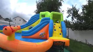 How to Clean Banzai Twist Aqua Park Inflatable [upl. by Etteoj164]