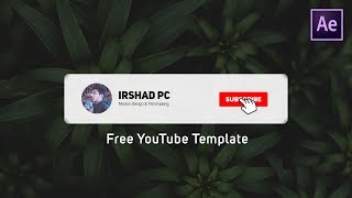 Free Template  Animated YouTube Subscribe Button and Bell Icon [upl. by Noreht]