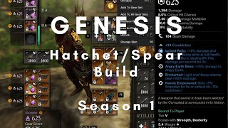 New World  Genesis DPS Build  HatchetSpear  Season 1 [upl. by Tome]