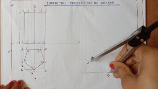 Isometric Projection Lecture 9Isometric Projection of Pentagonal Prism [upl. by Katlin]