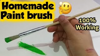 Homemade paint brush  how to make paint brush at home paining color brush diy painting brush [upl. by Beichner680]