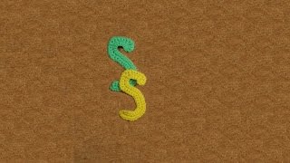 Lettera S alluncinetto  Alfabeto alluncinetto  tutorial crochet letter S [upl. by Gardal]