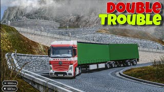 Double Trouble in Gothard Pass  Truckers of Europe 3 [upl. by Blasien]