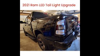 2021 Ram 1500 LED Tail Light Upgrade  Install and Comparison [upl. by Hedelman]