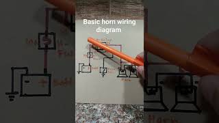 basic horn wiring diagramshort video tutorial [upl. by Pelmas]