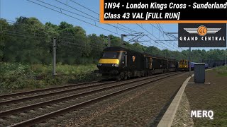 Train Simulator Classic 2024  AP Class 43  1N94 1650 London Kings Cross  Sunderland FULL RUN [upl. by Lareena]