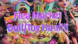 Flea Market Doll amp Toy Haul [upl. by Yelnet]