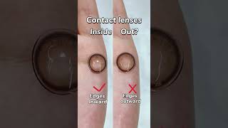 How to distinguish the front and back of contact lenses lenscare contactlensesforbeginners tips [upl. by Airpal17]