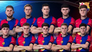 FC BARCELONA FACEPACK UPDATE 2425  PES 2021 amp FOOTBALL LIFE 2024  SIDERCPK [upl. by Refanej]