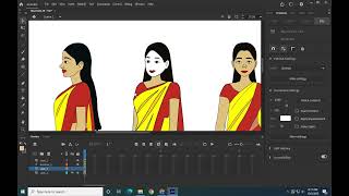 female character design 2d in adobe animate cc tutorial Angel character design Part4 [upl. by Templas]