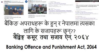 Banking Offence and Punishment Act 2064 [upl. by Mot698]