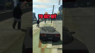 How do NPCs react when theyre about to get hit by a car in gta games gta gta5 shorts gaming [upl. by Yrovi696]